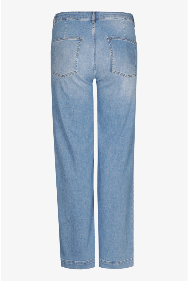 Jeansbroek met wijde pijpen