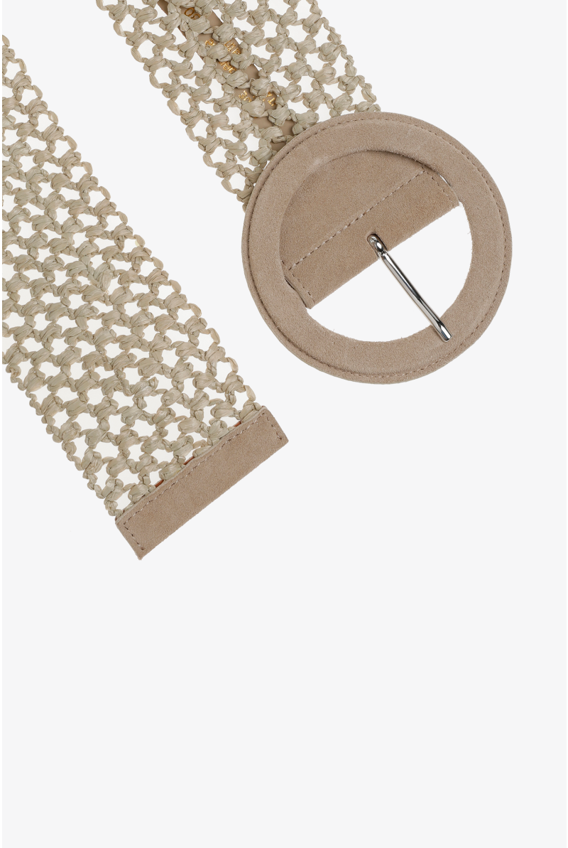 Brede raffia riem