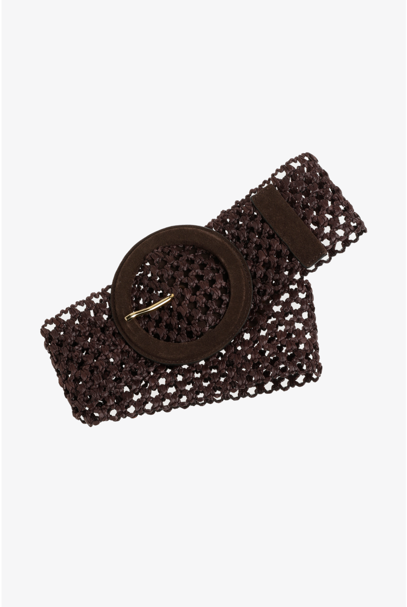 Large ceinture en raphia