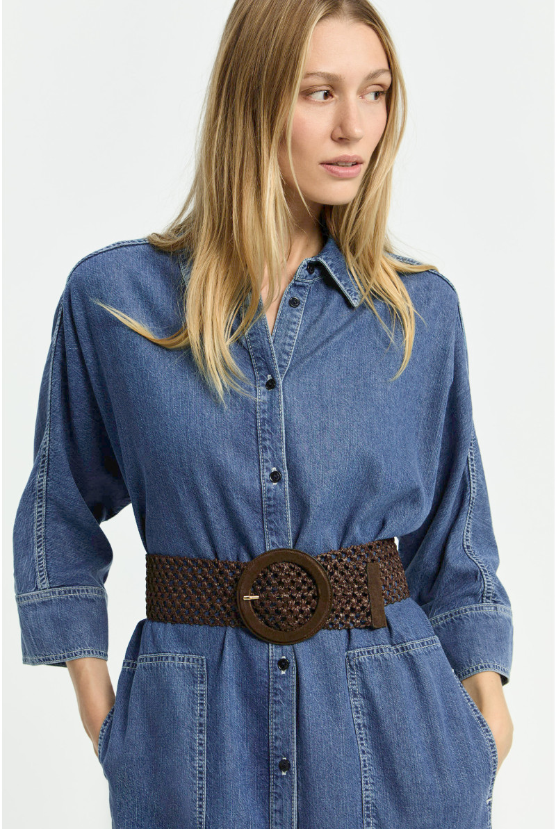 Large ceinture en raphia