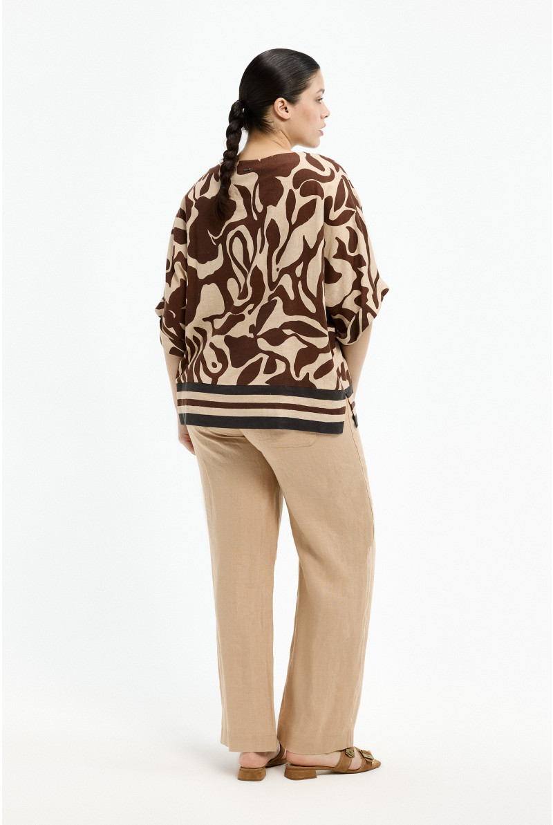 Blouse met organisch motief