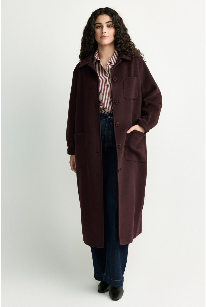 Long coat with wool