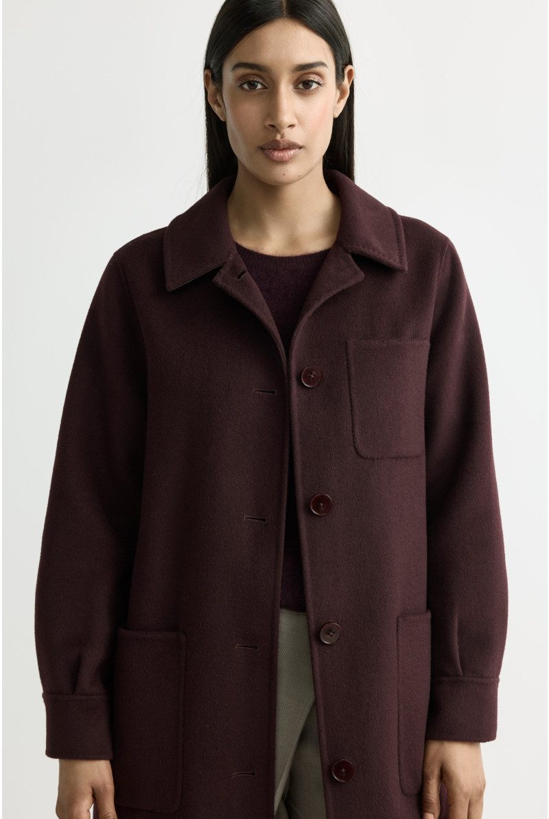 Long coat with wool
