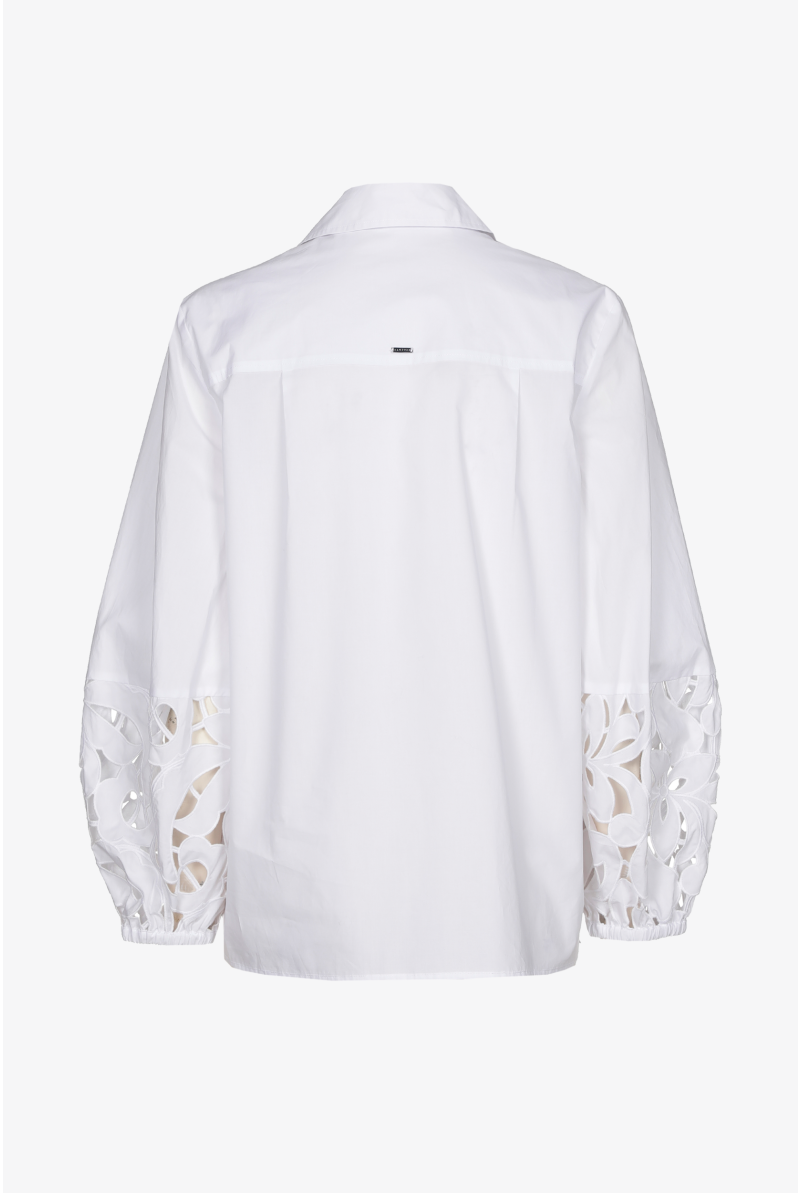 Katoenen blouse met broderie
