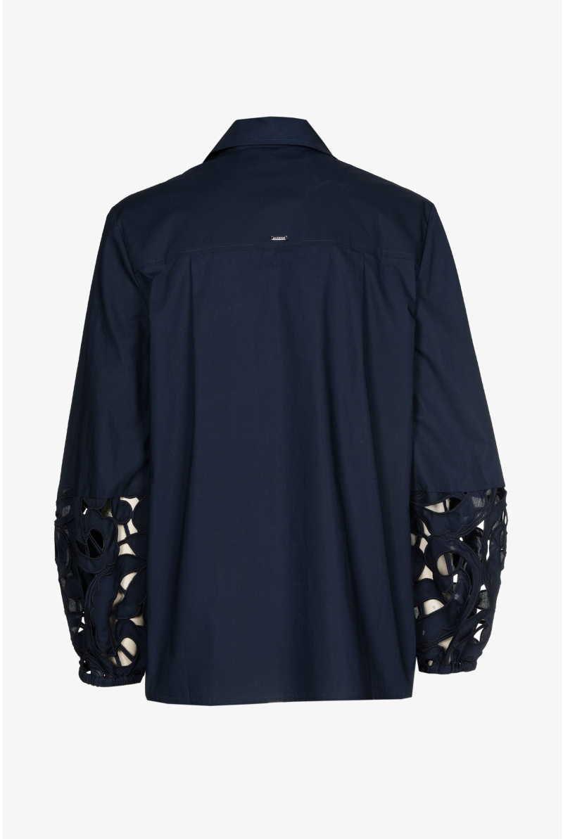 Katoenen blouse met broderie