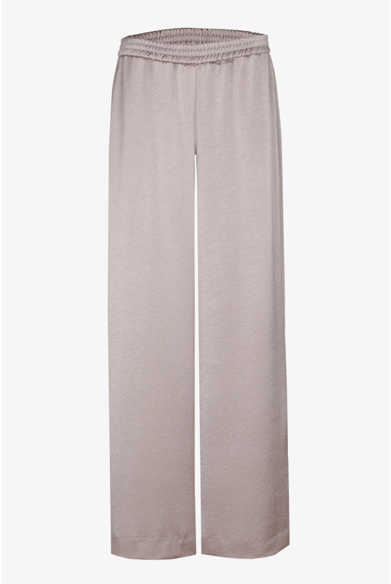 Satijnen broek met wijde pijpen
