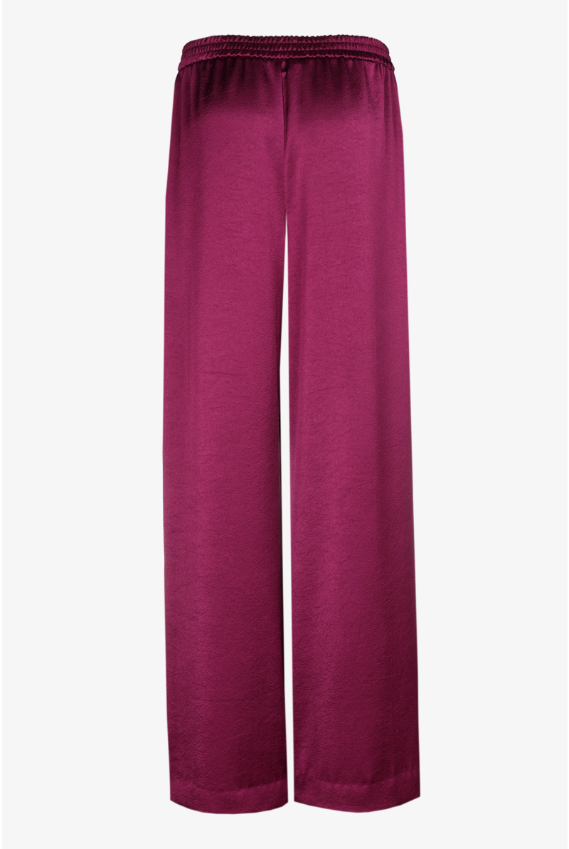 Satijnen broek met wijde pijpen