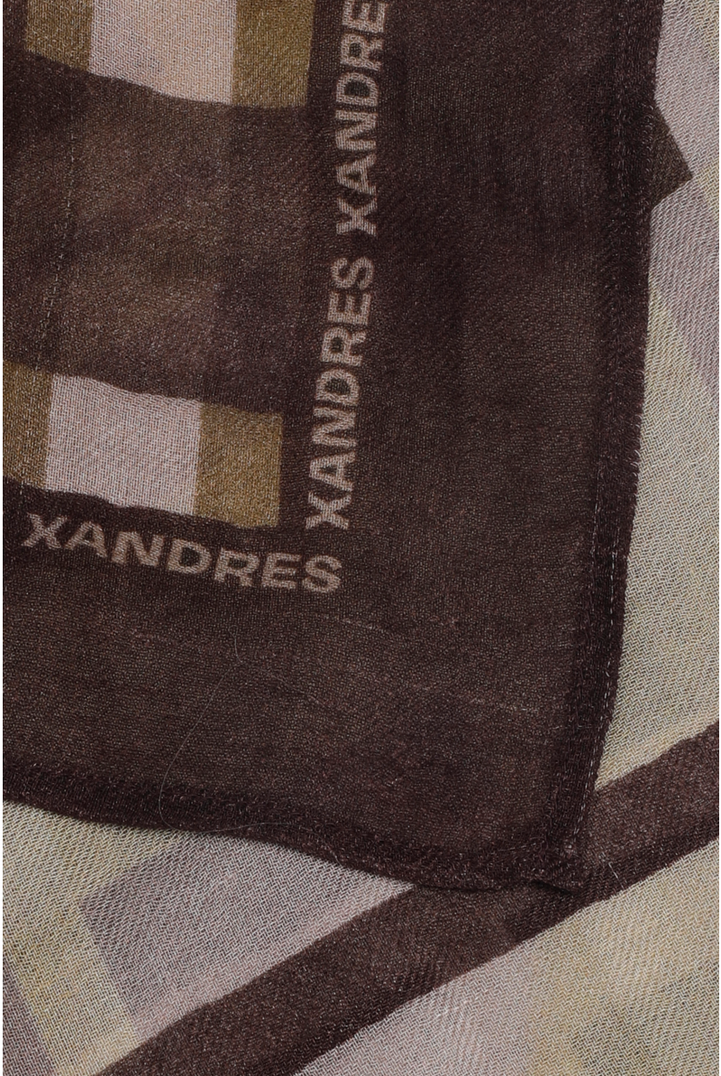 Karierter Schal mit Wollanteil