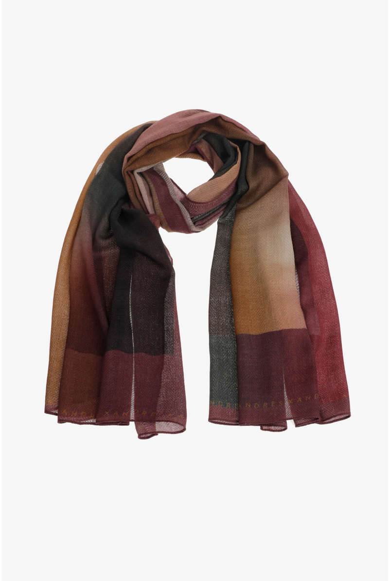Wollen sjaal met gradient print