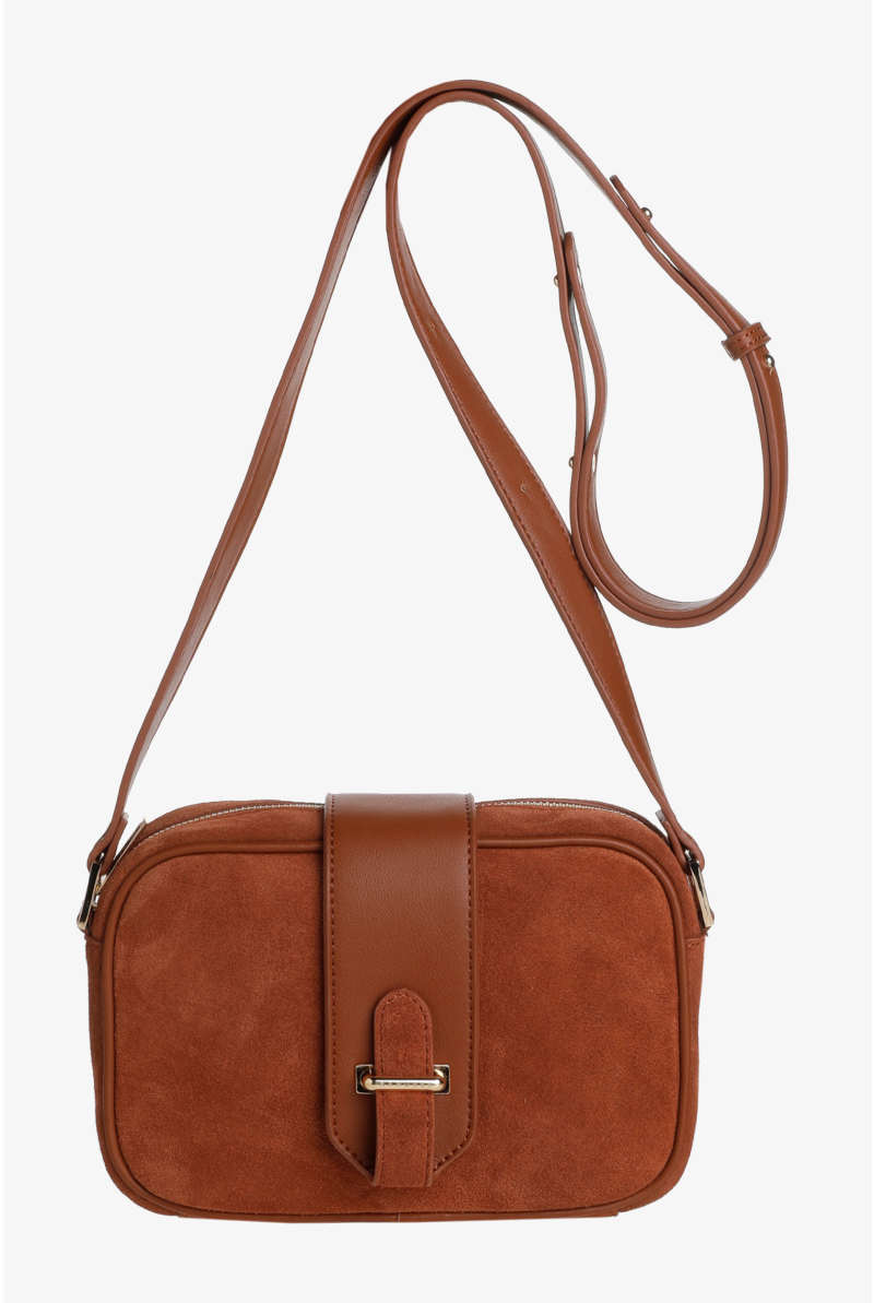 Suede crossbody