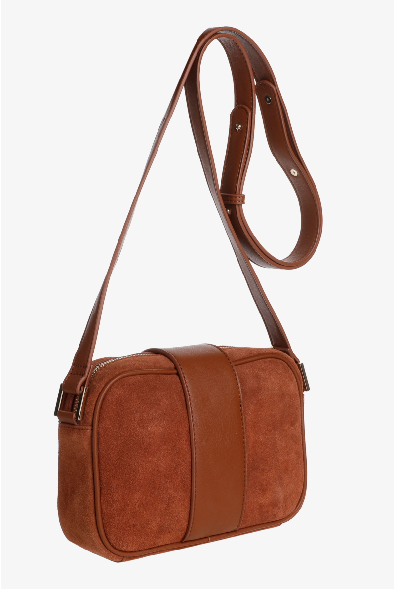 Suede crossbody