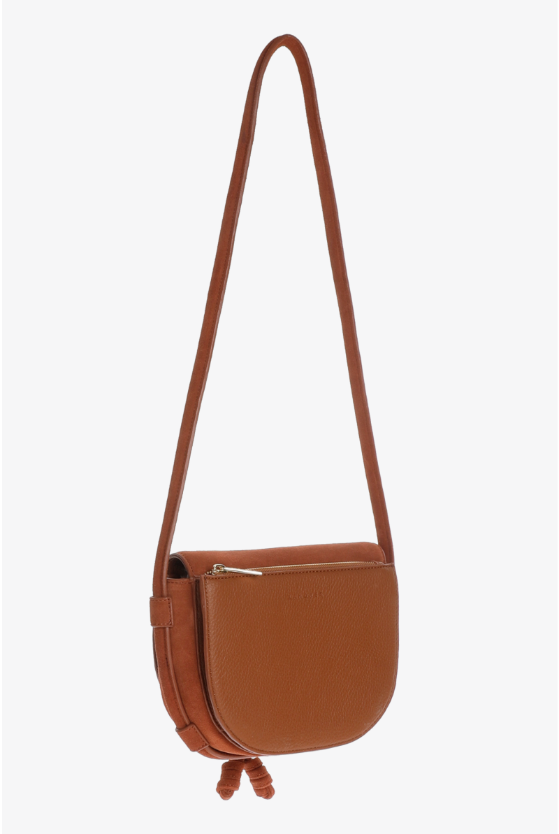 Grand sac à bandoulière en daim