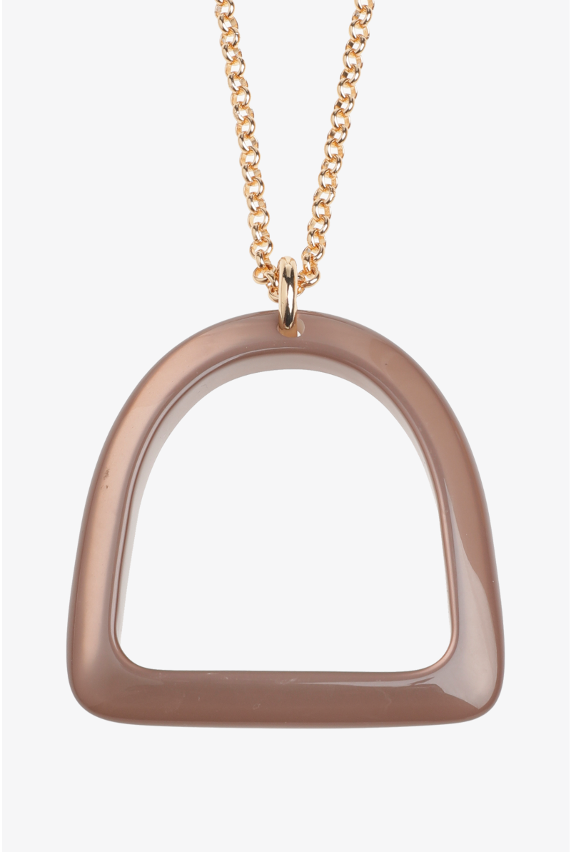 Long collier avec double pendentif