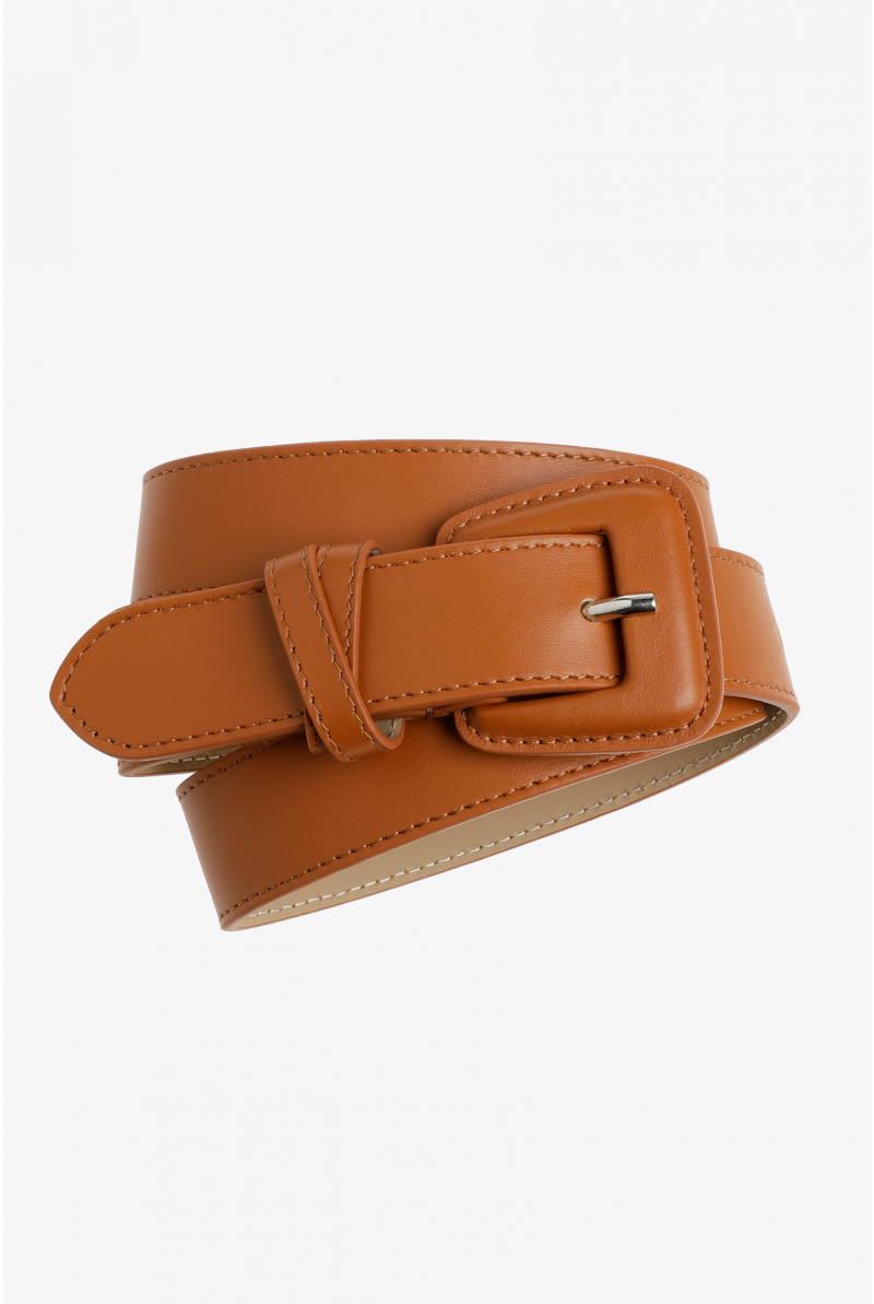 Ceinture en cuir avec boucle arrondie