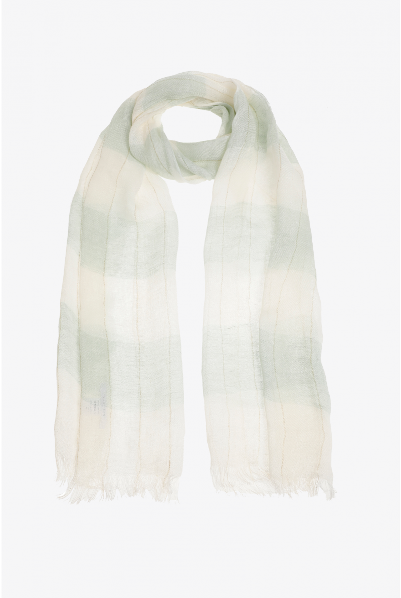 Linen scarf with subtle sparkle 