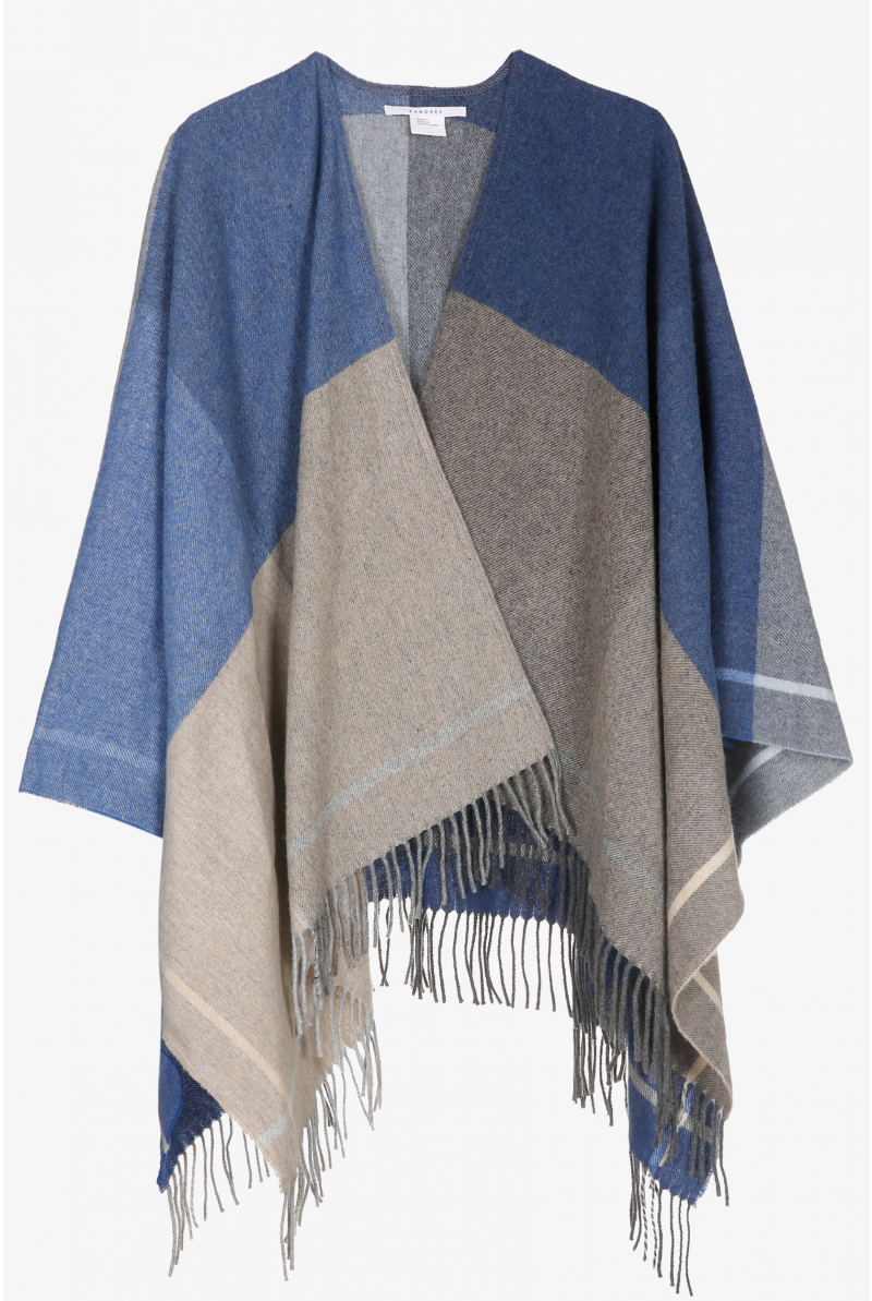 Poncho mit Karomuster