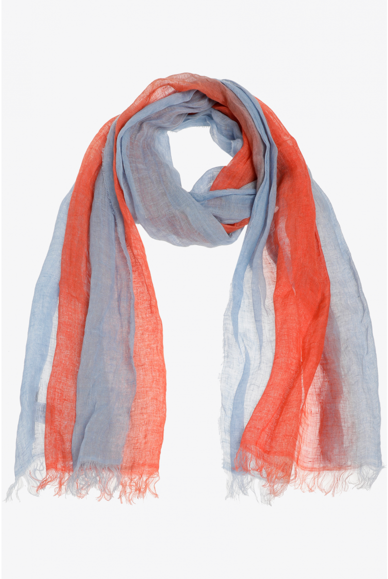 Linen scarf with gradient pattern