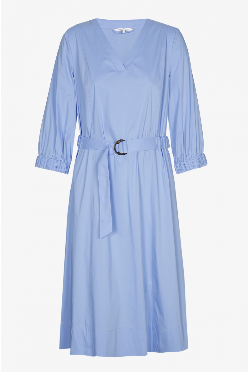 Blue cotton maxi dress