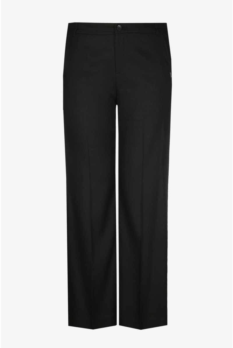 Classic black trousers with wide legs