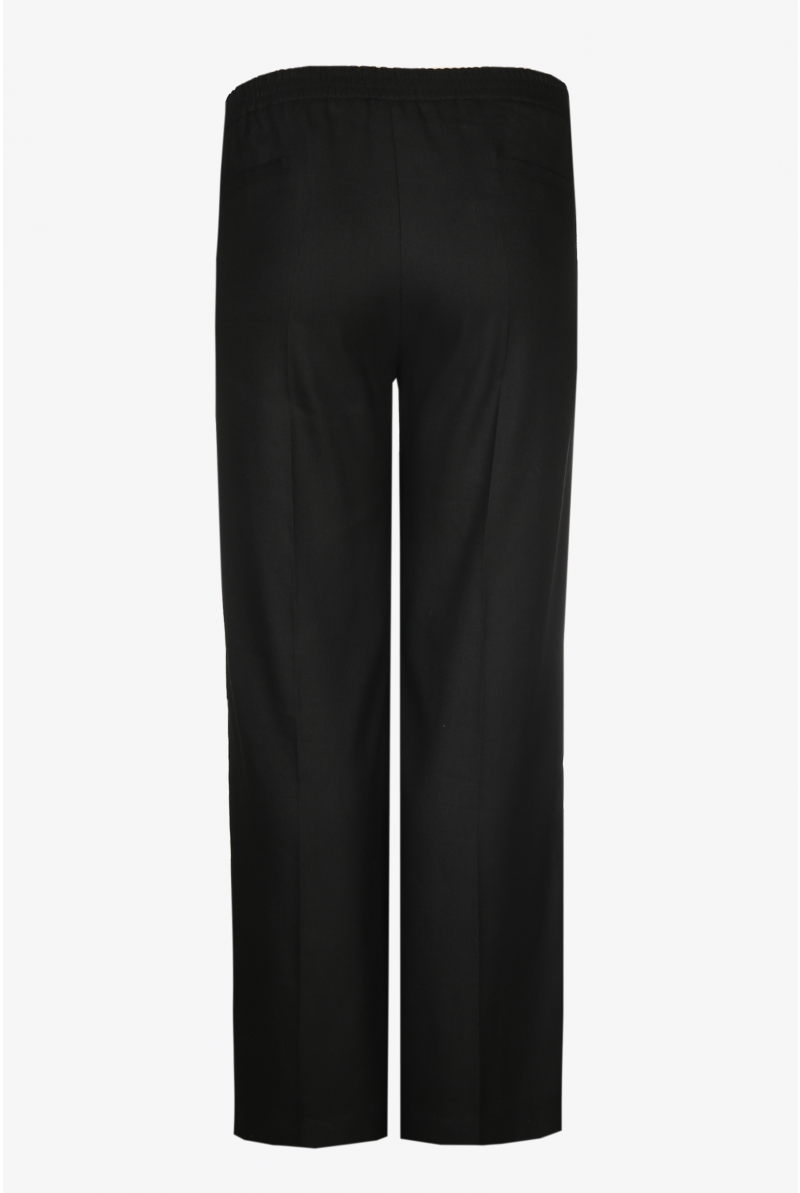 Classic black trousers with wide legs