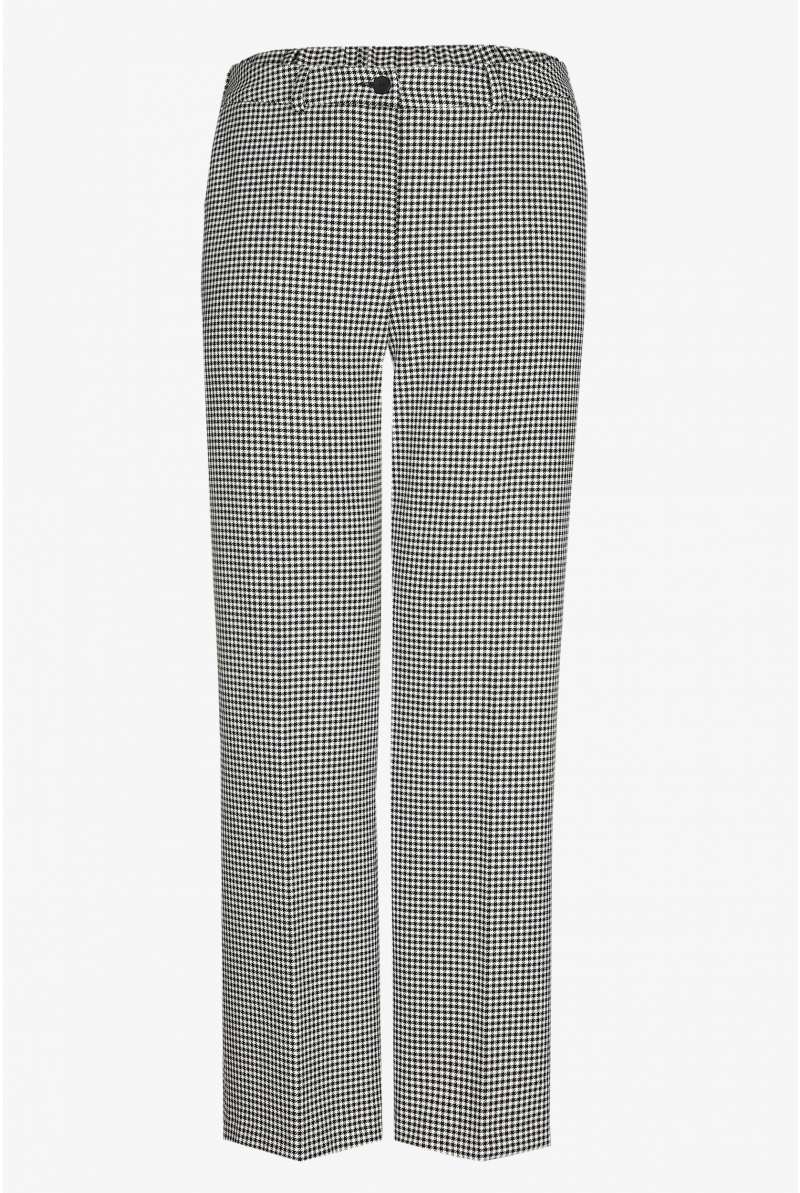 Pantalon à motif pied-de-poule