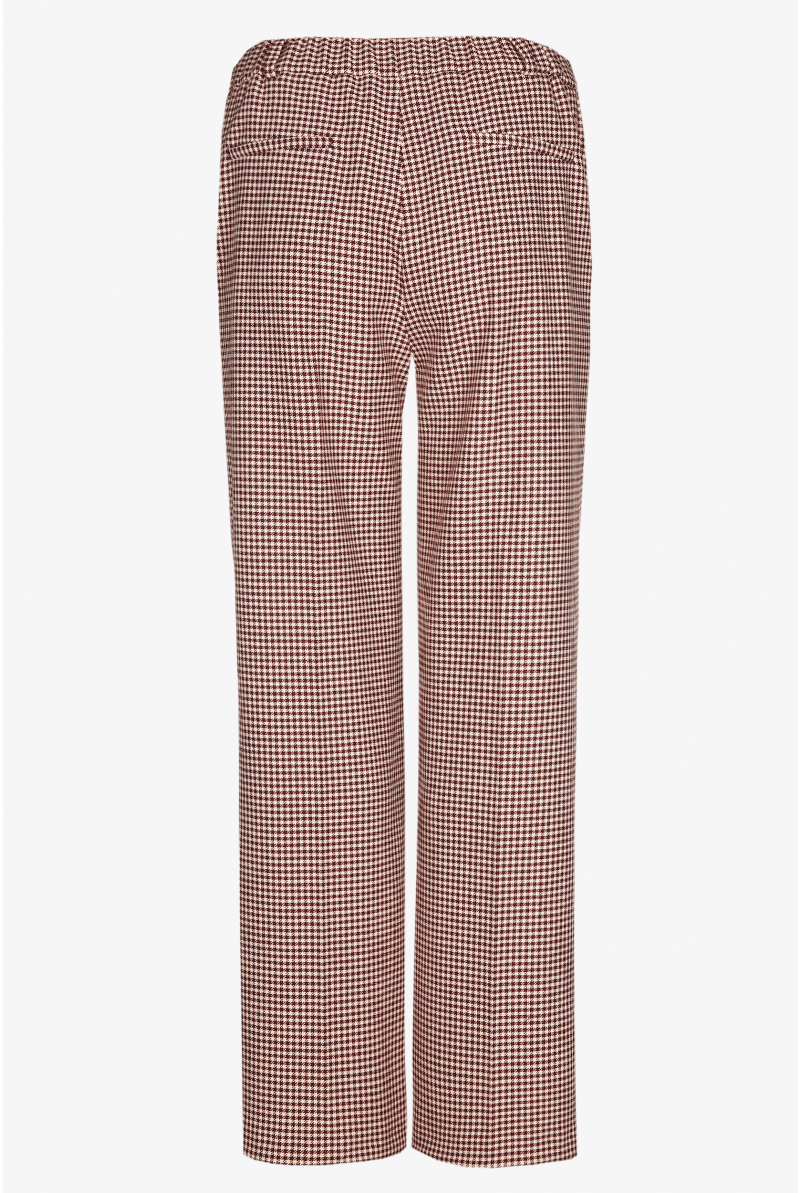 Pantalon à motif pied-de-poule