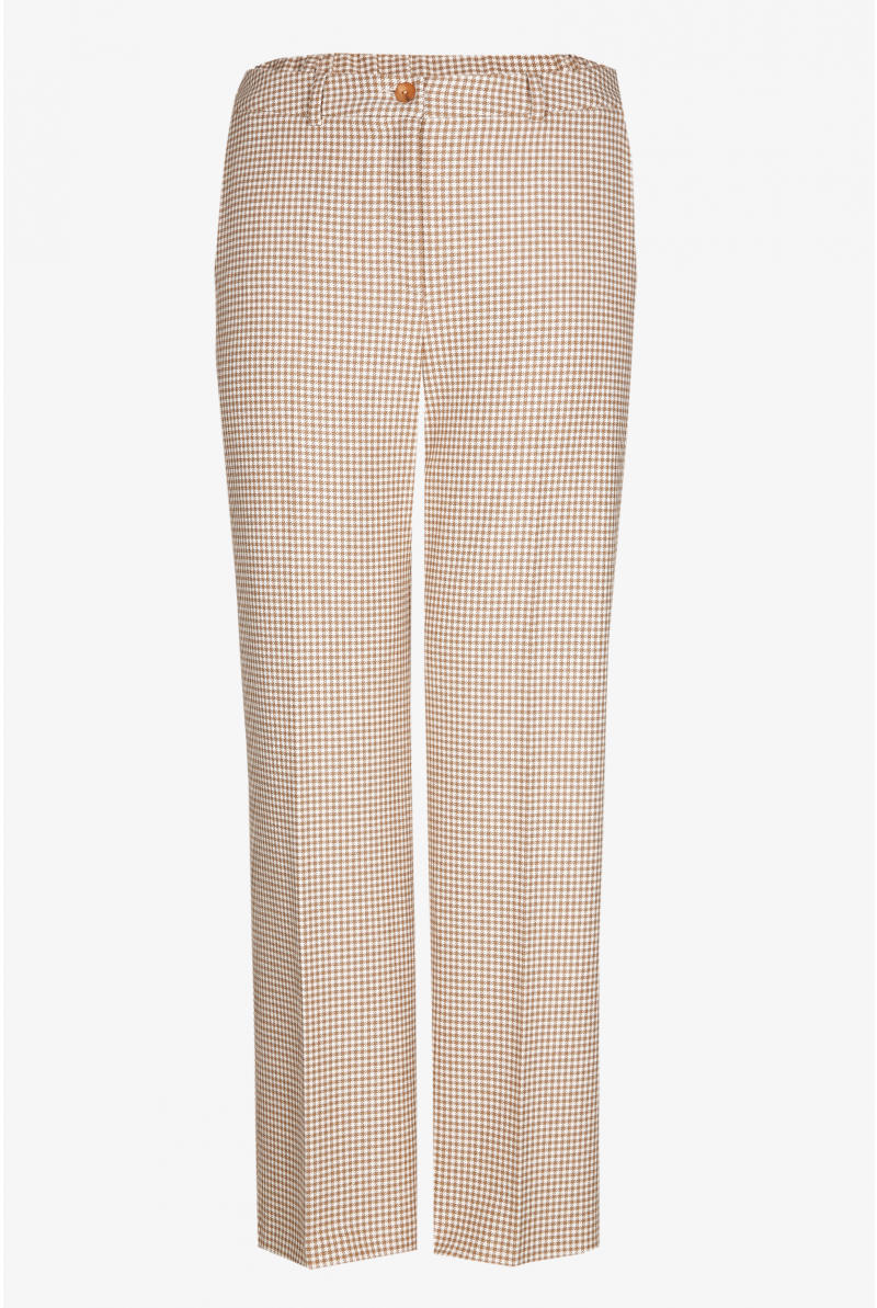 Pantalon à motif pied-de-poule