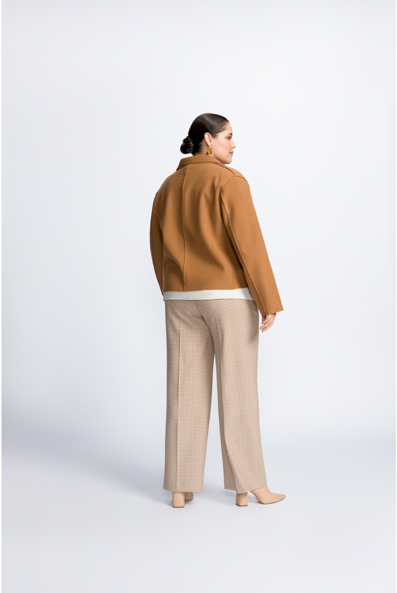 Pantalon à motif pied-de-poule