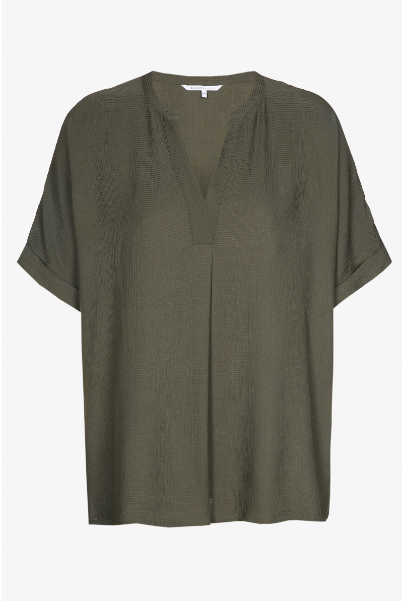 Kimonobluse mit V-Ausschnitt