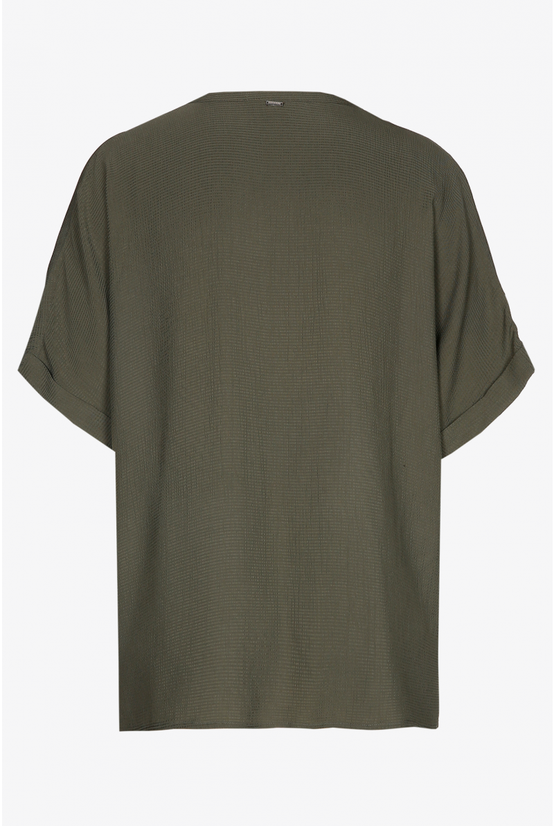 Kimonobluse mit V-Ausschnitt