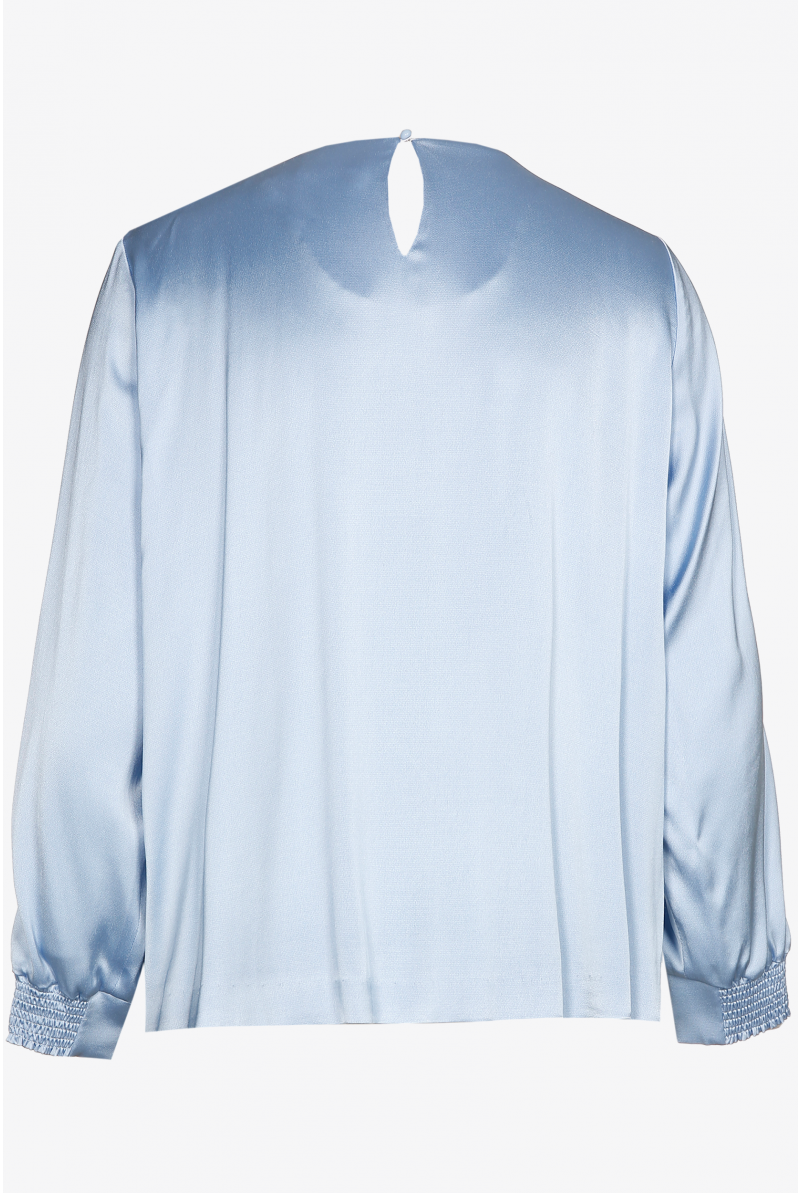 Bluse in glänzender Satinoptik