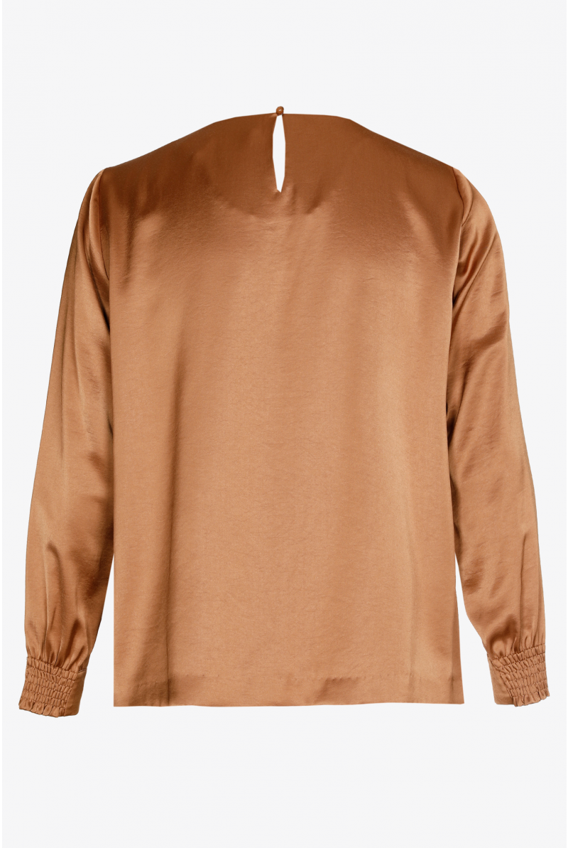 Blouse with satin sheen
