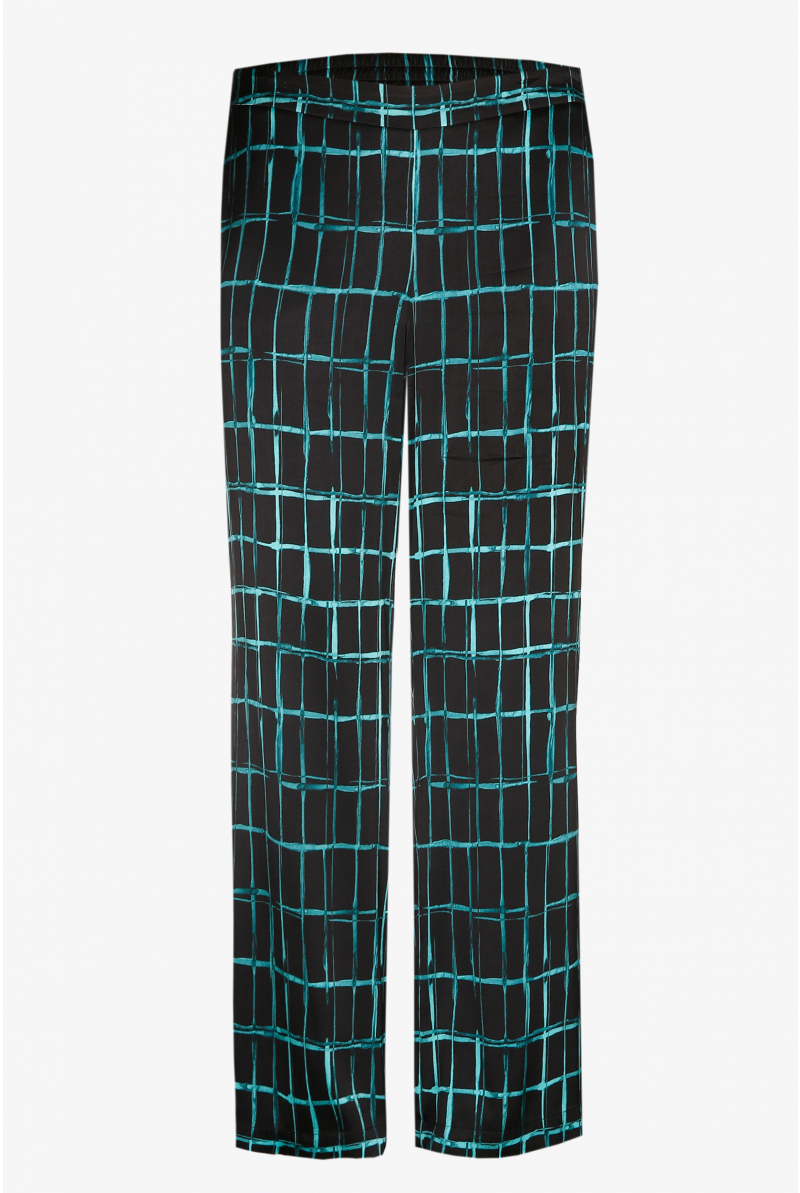 Pantalon satiné avec motif