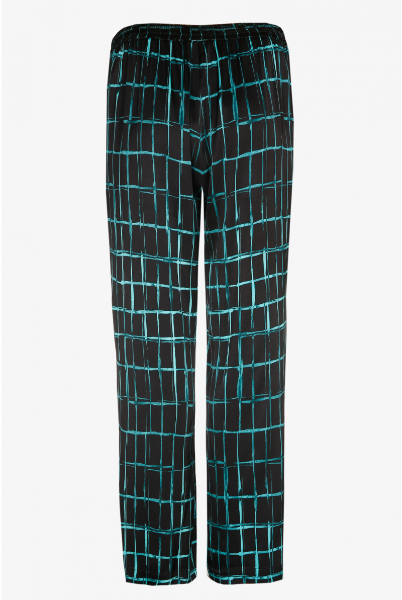 Pantalon satiné avec motif