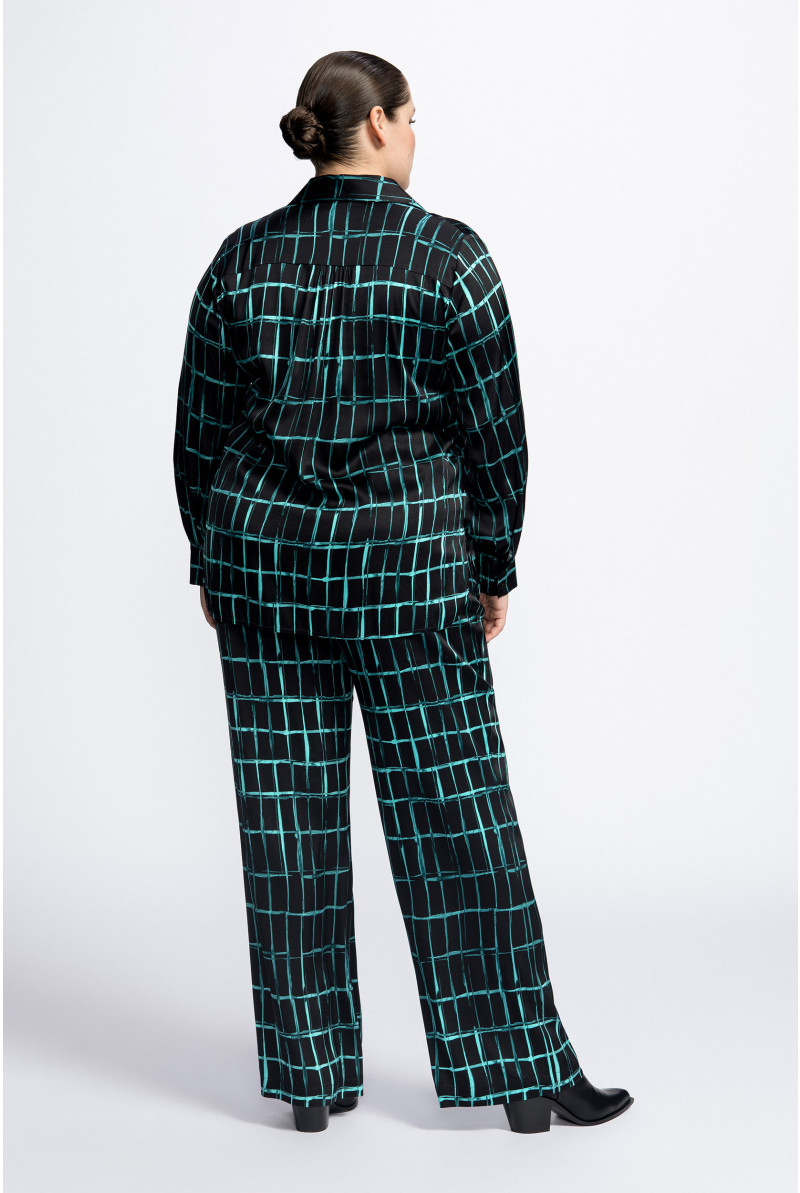 Pantalon satiné avec motif