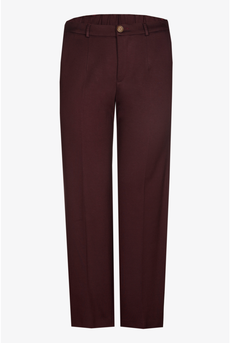 Zachte broek met rechte pijpen