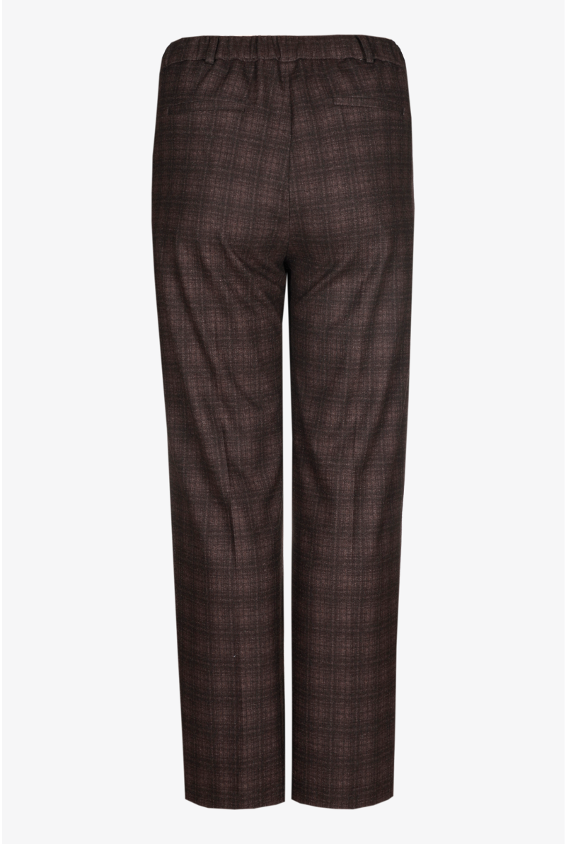 Checked trousers with straight legs