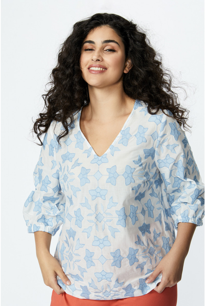 Blouse with whimsical print