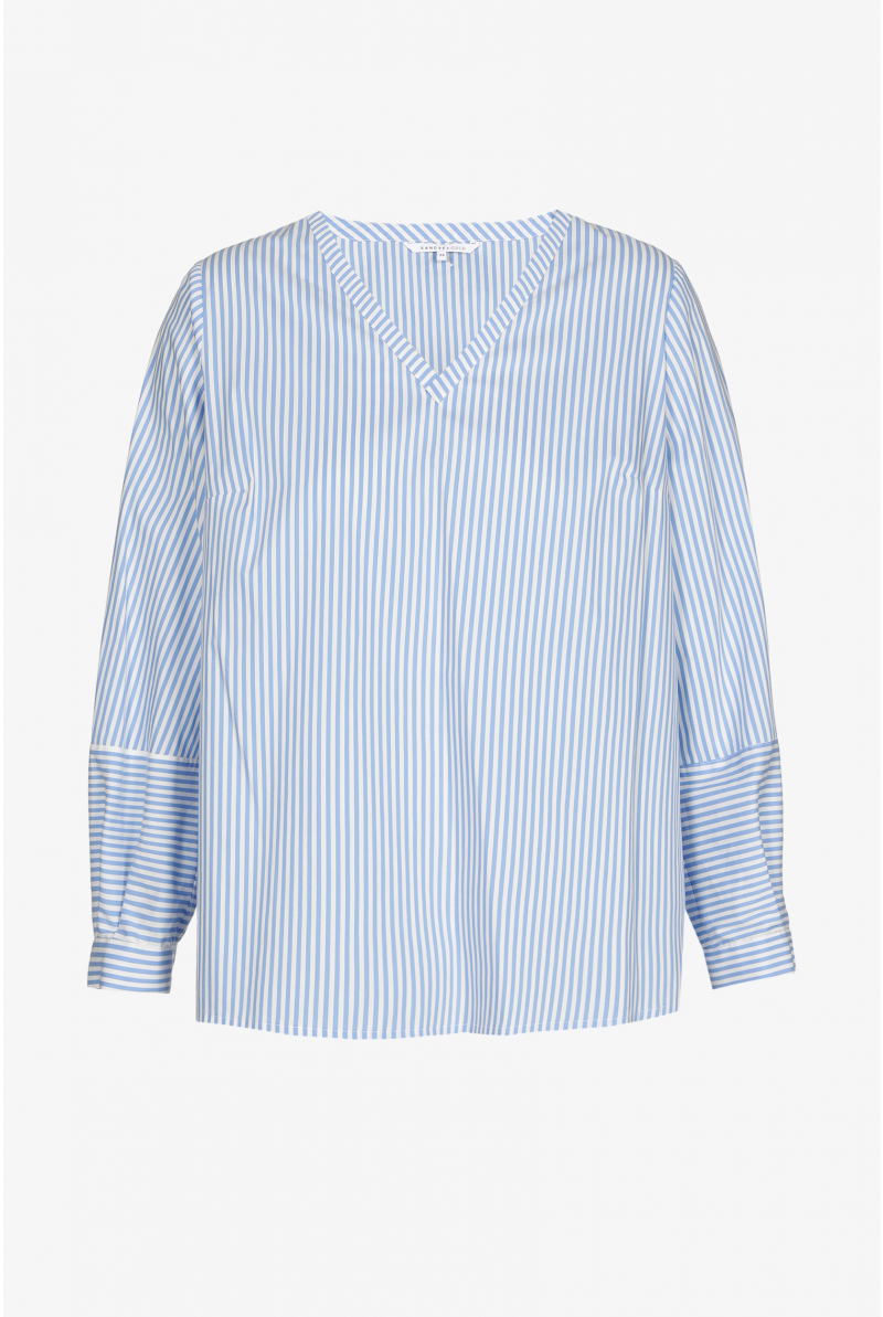Blouse rayée en tissu extensible