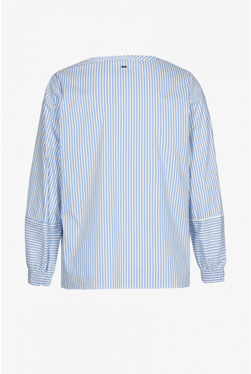 Blouse rayée en tissu extensible
