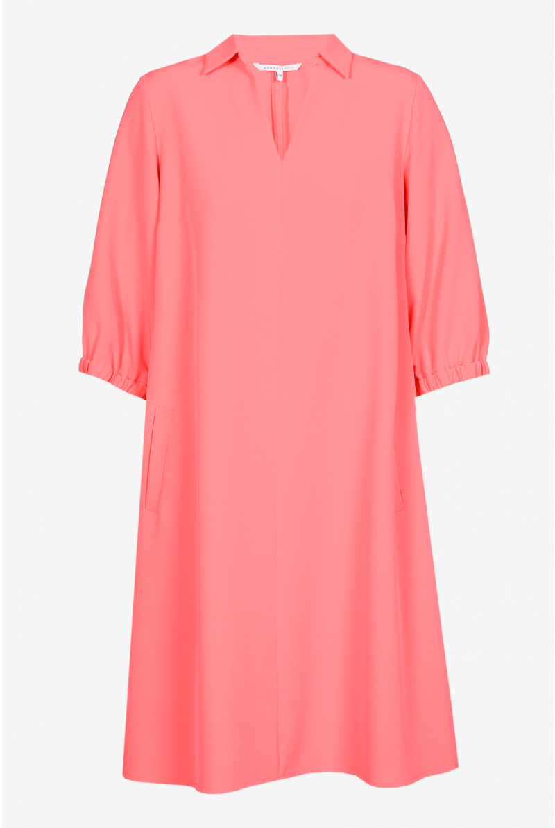 Robe en ligne A en tissu sergé