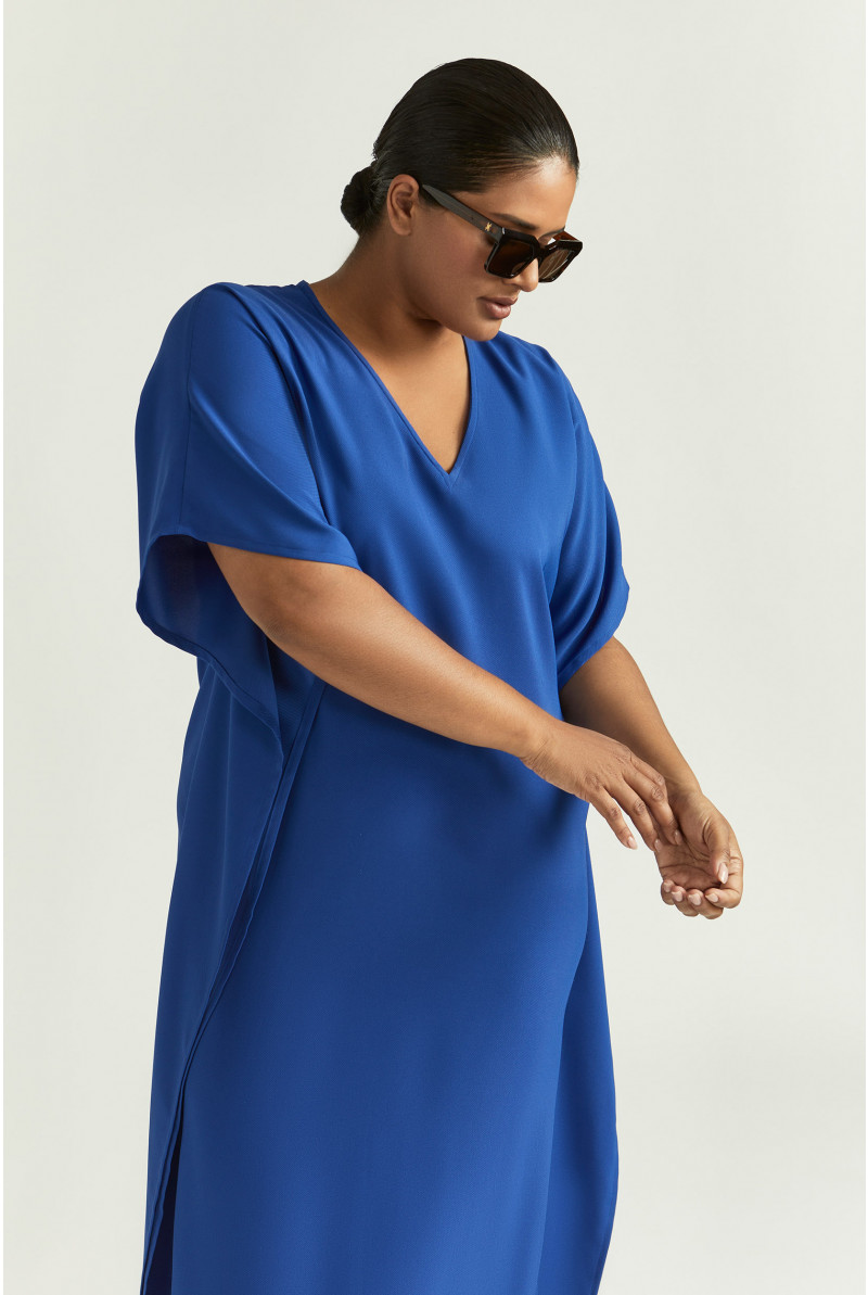 Robe caftan à encolure en V