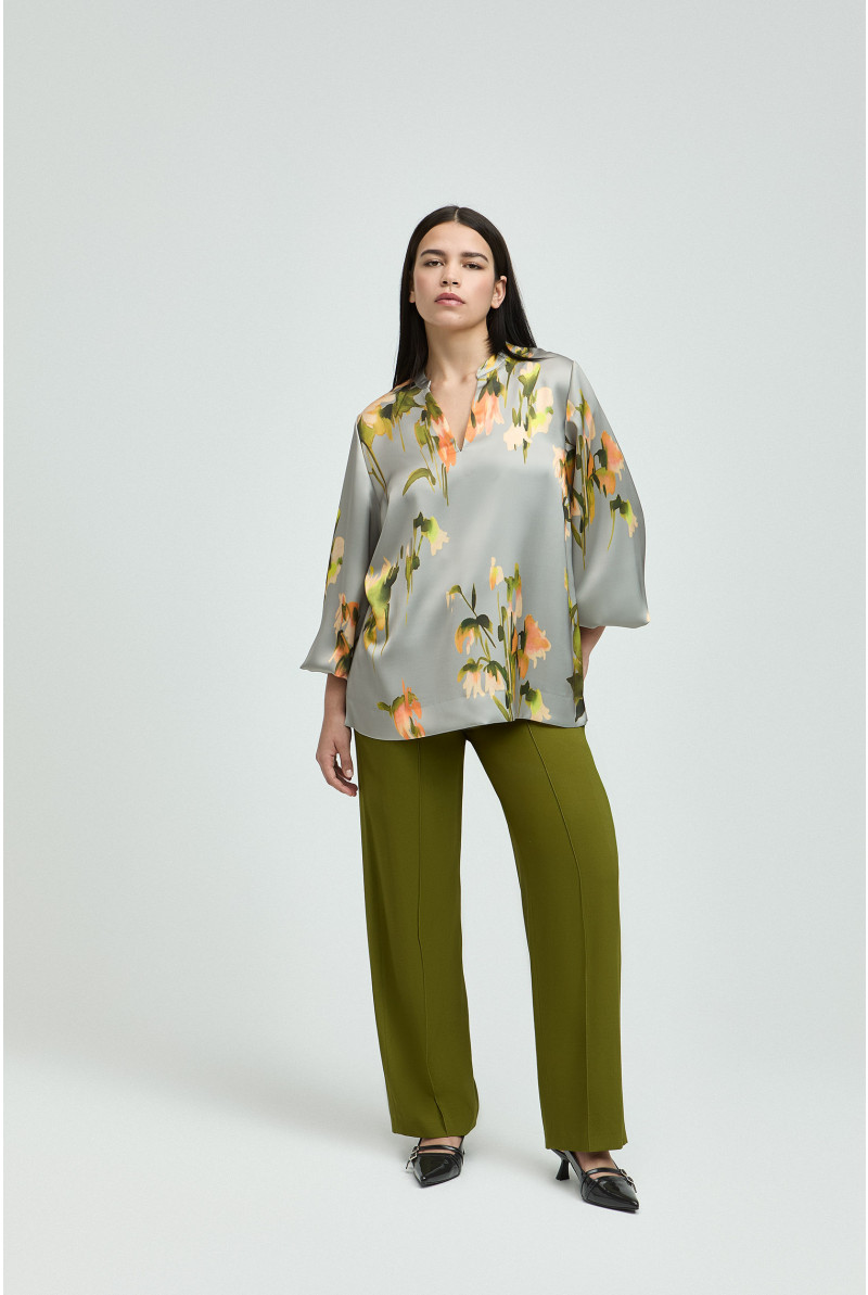 Blouse met satijnlook