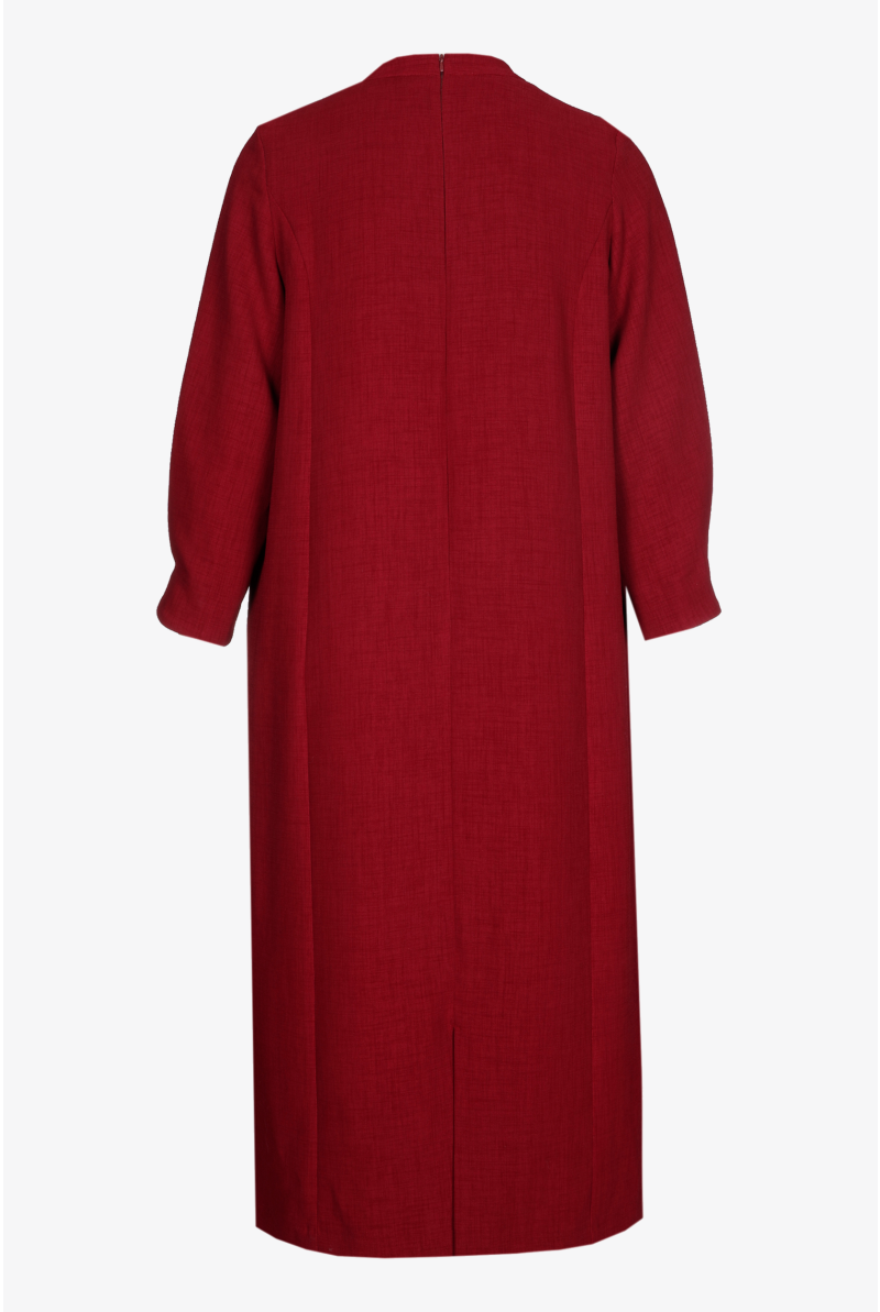 Langes Kleid aus Kreppstoff