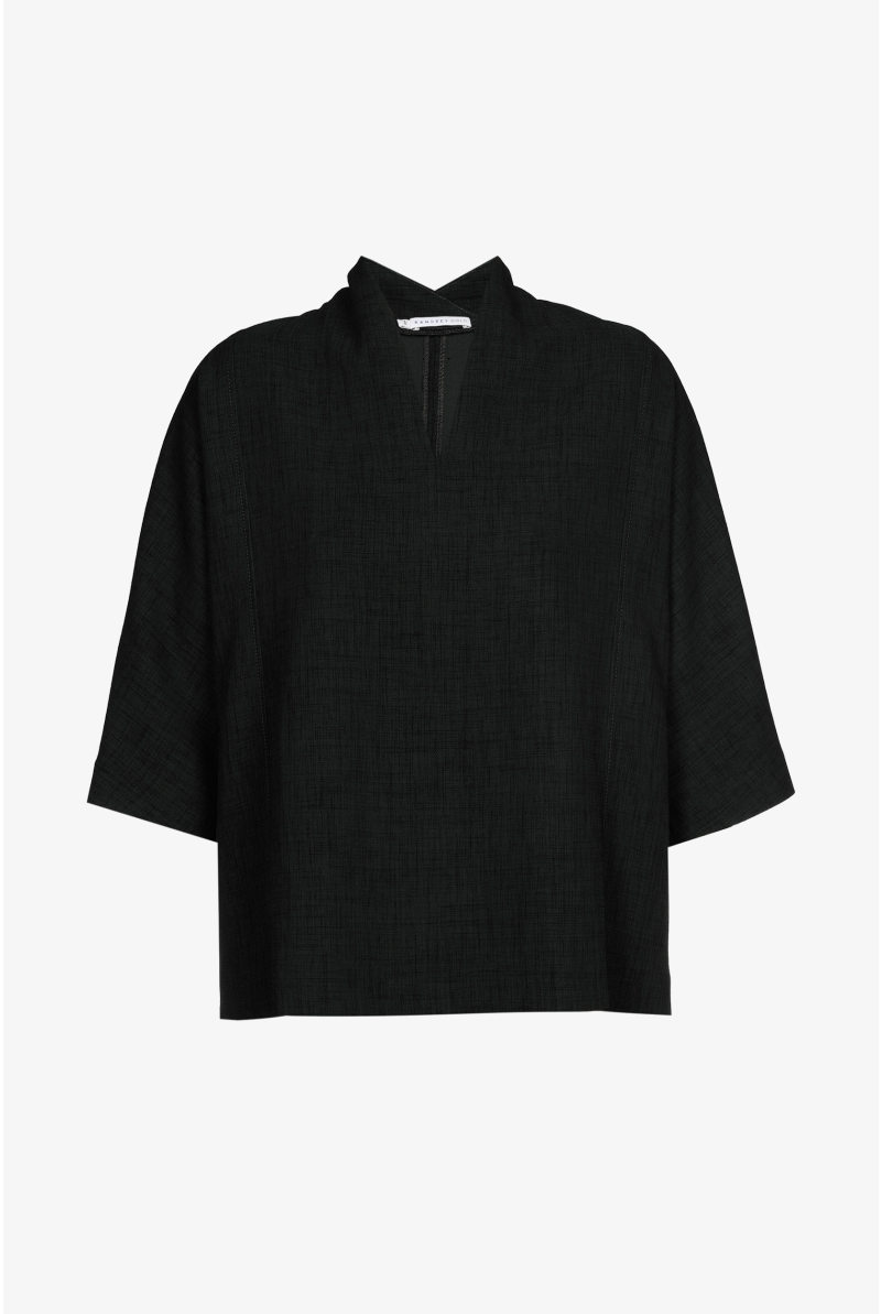 Blouse in crêpestof