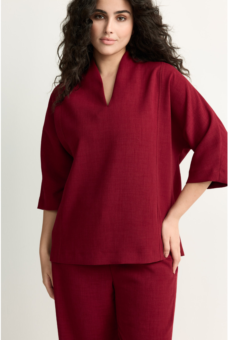 Blouse in crêpestof