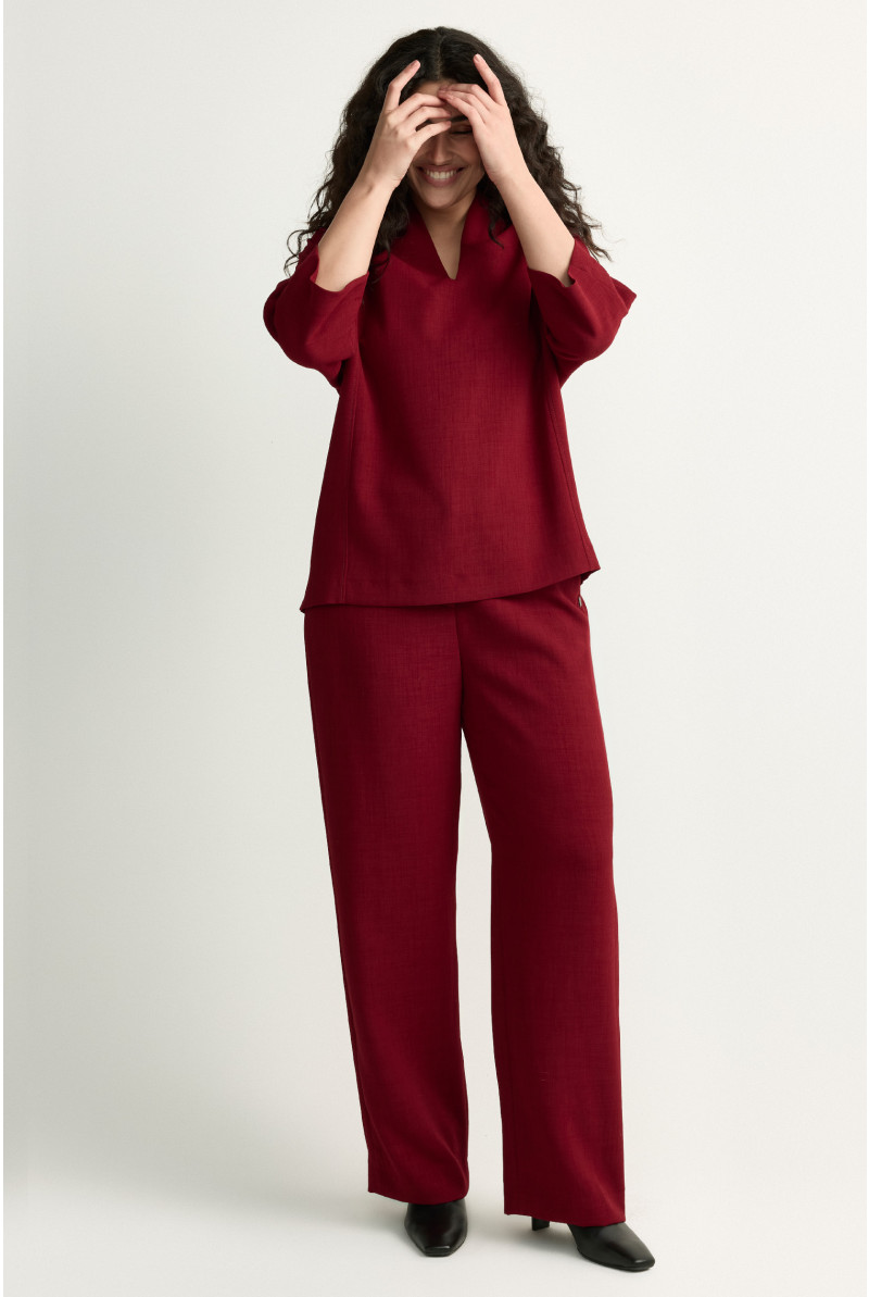 Blouse in crêpestof