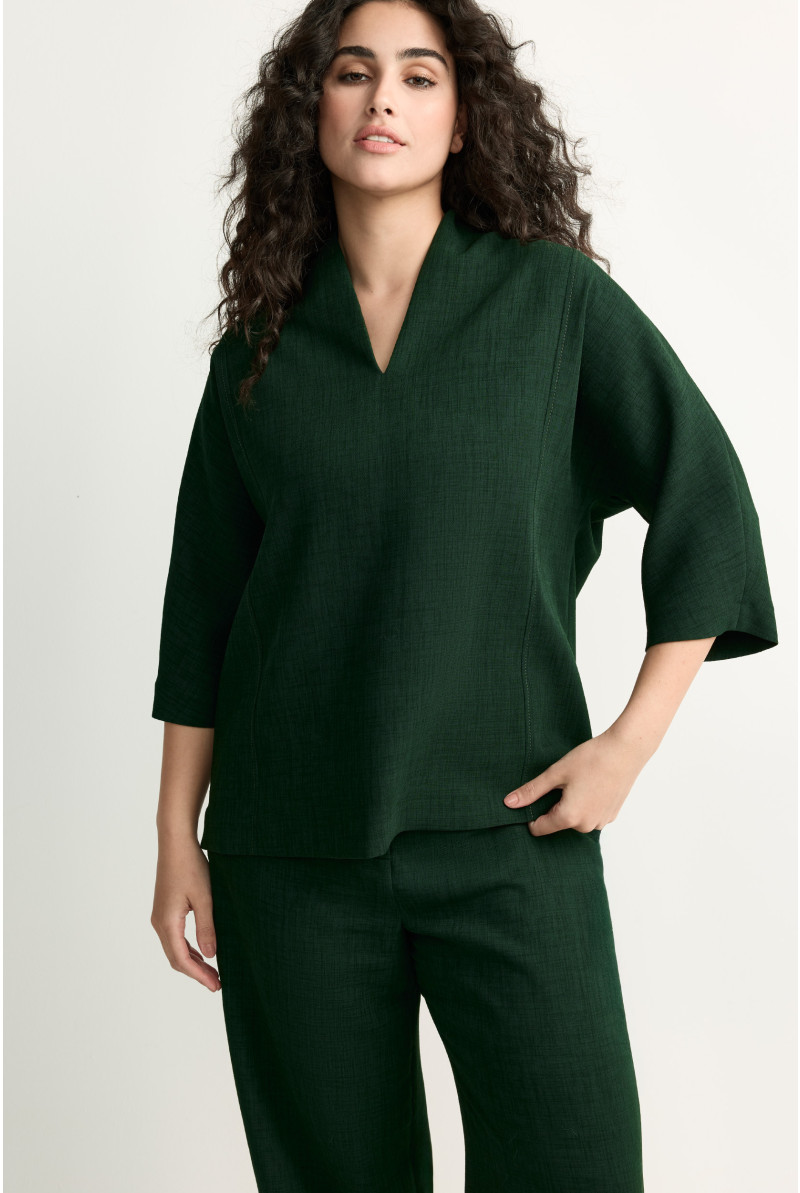 Blouse in crêpestof