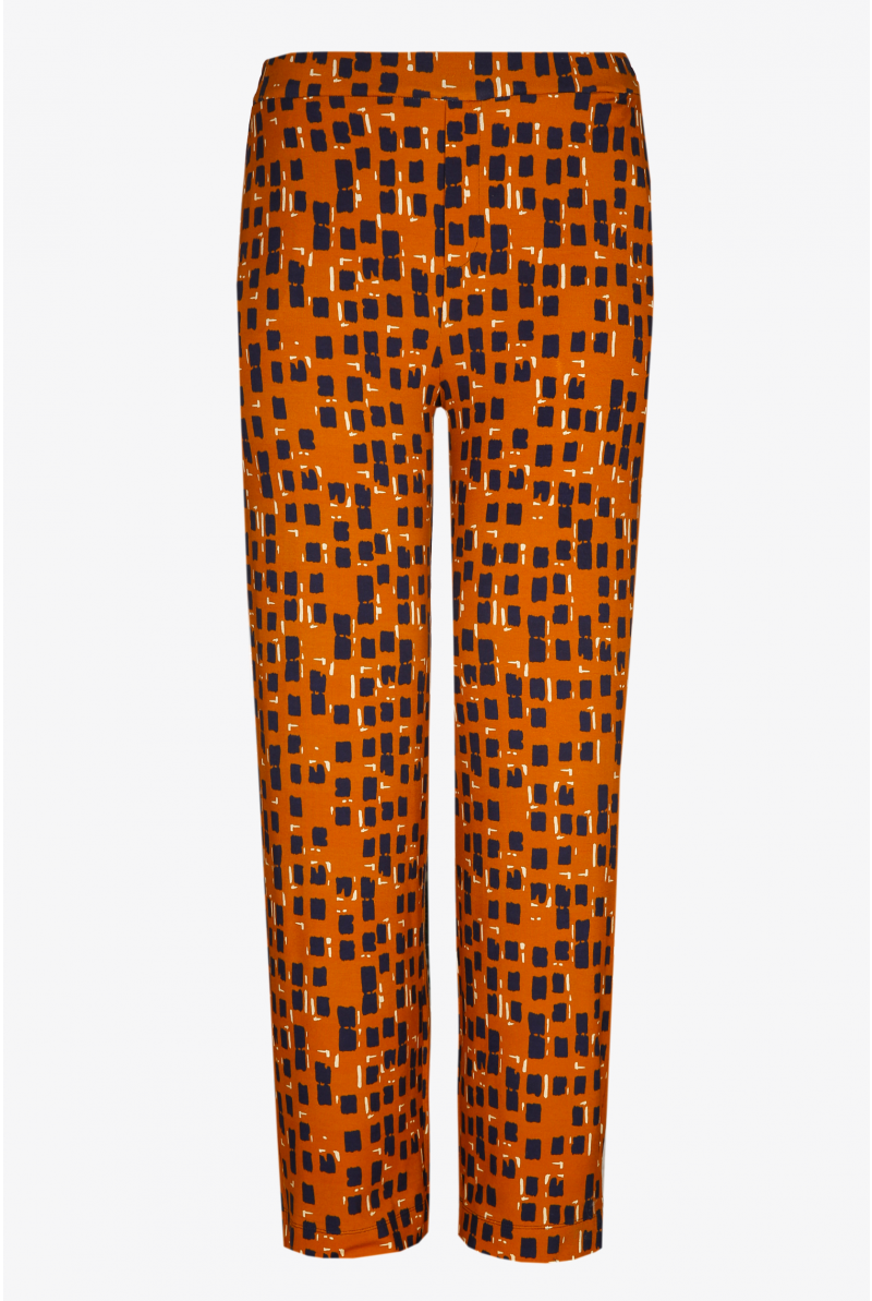 Broek met originele blokprint