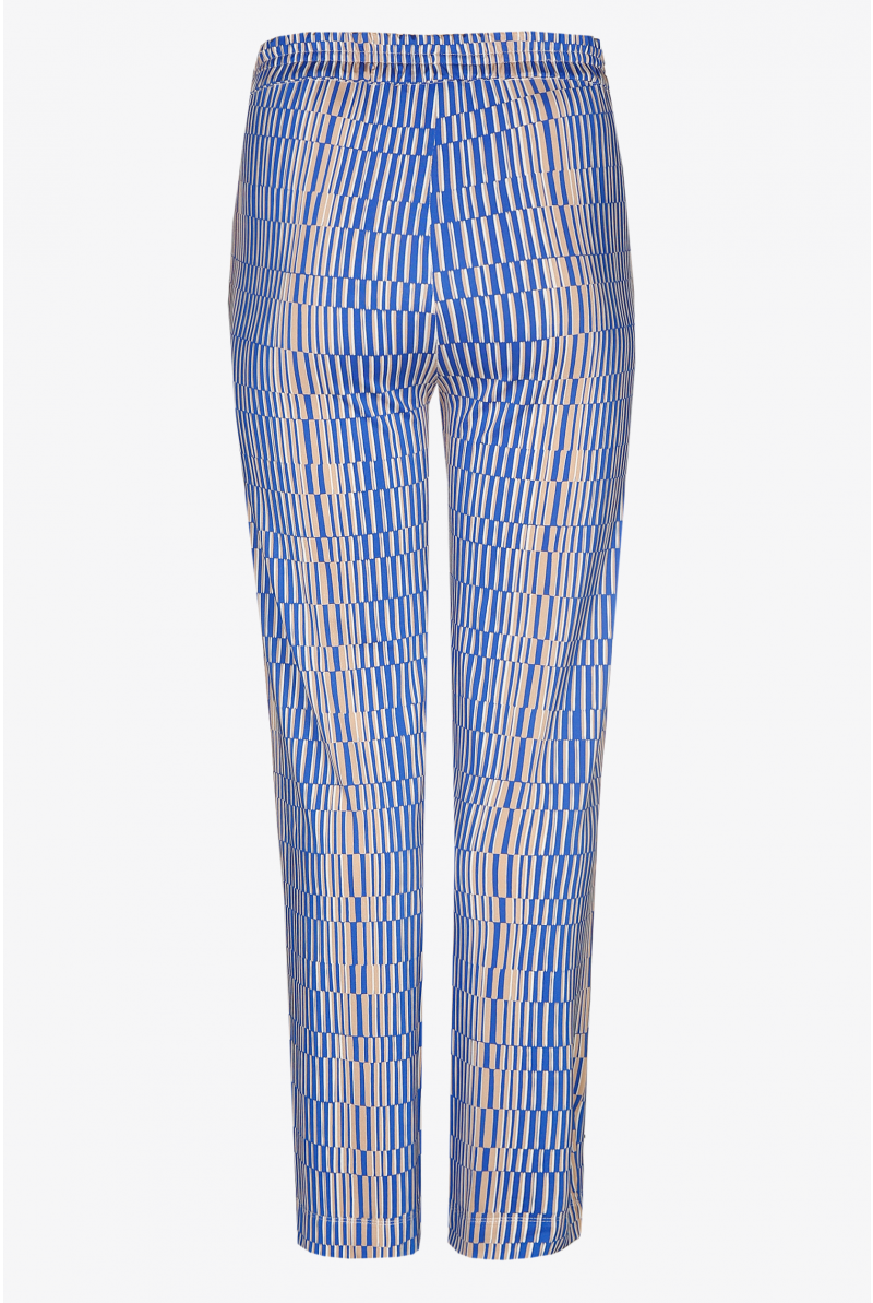Broek in stretchstof met print